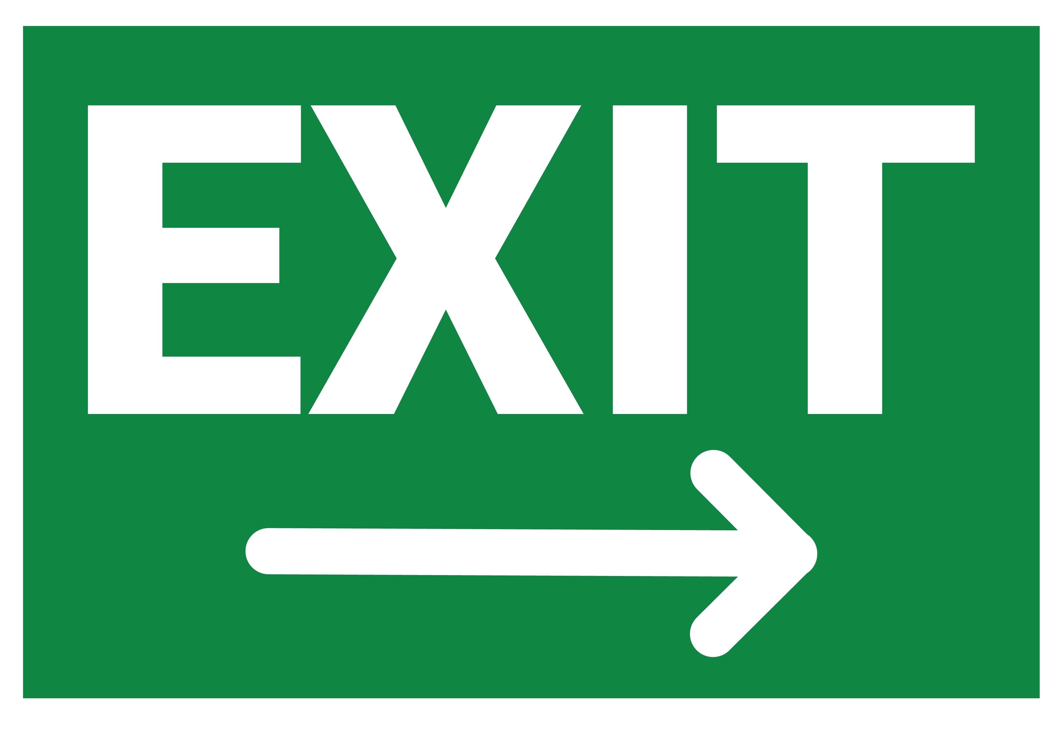 Green,Exit,Sing,As,Direction,Indicator.,Vector,Illustration.